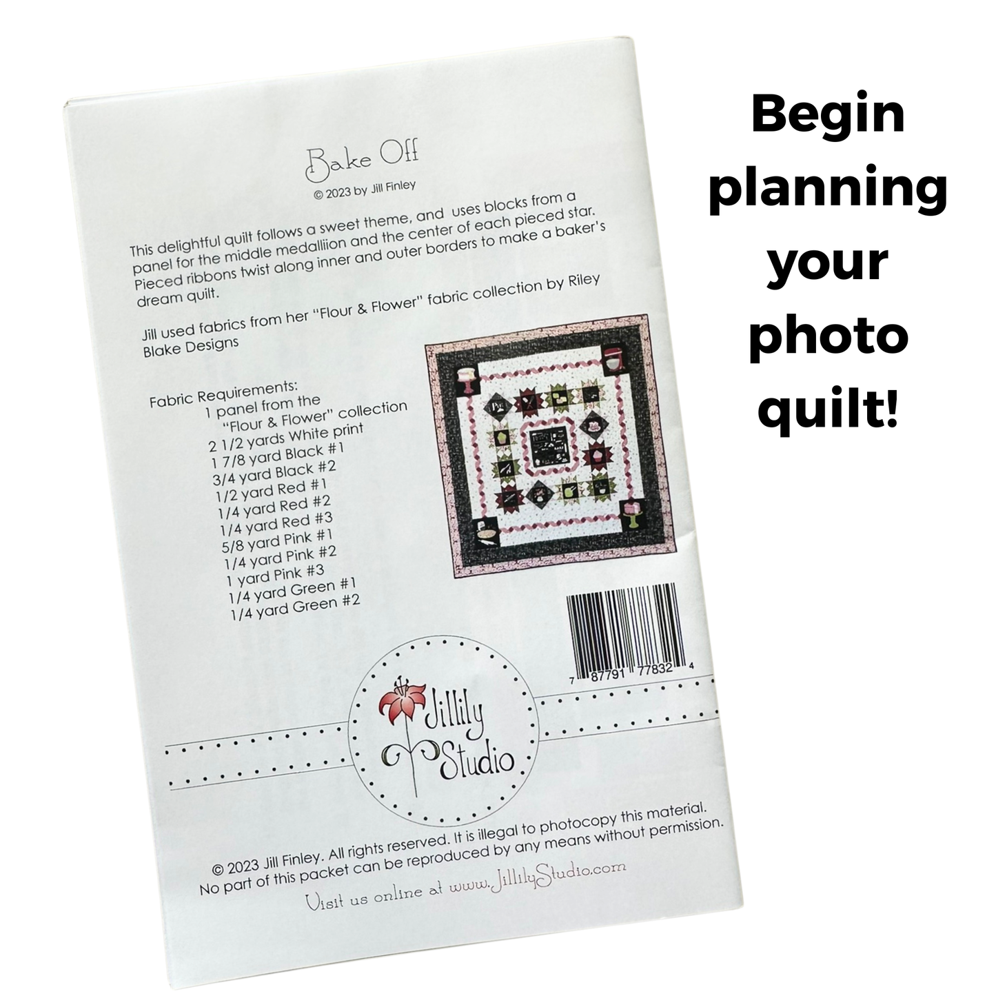 Bake Off Quilt Pattern by Jillily Studio - 12 inch, 8x10 inch, and 5x5 inch blocks