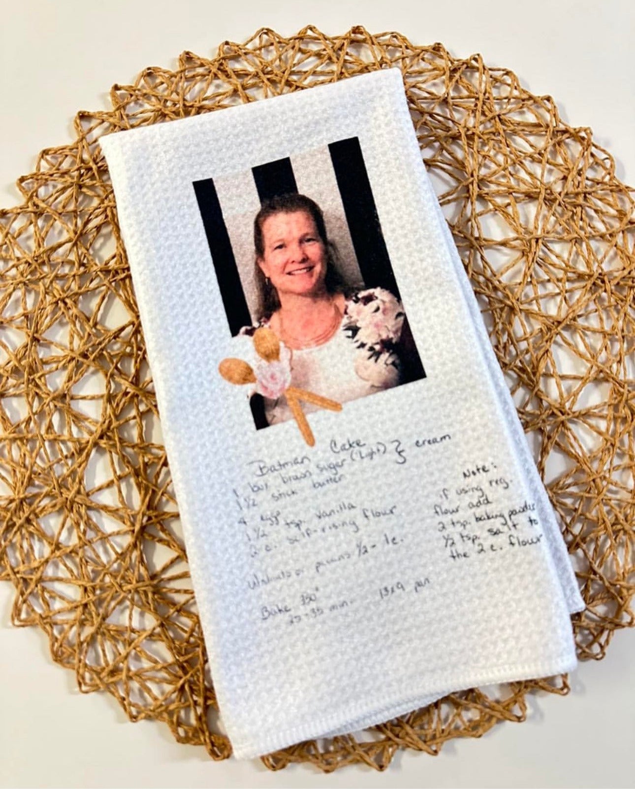 Custom Printed Towels - Print Grandma's famous recipe on a towel!