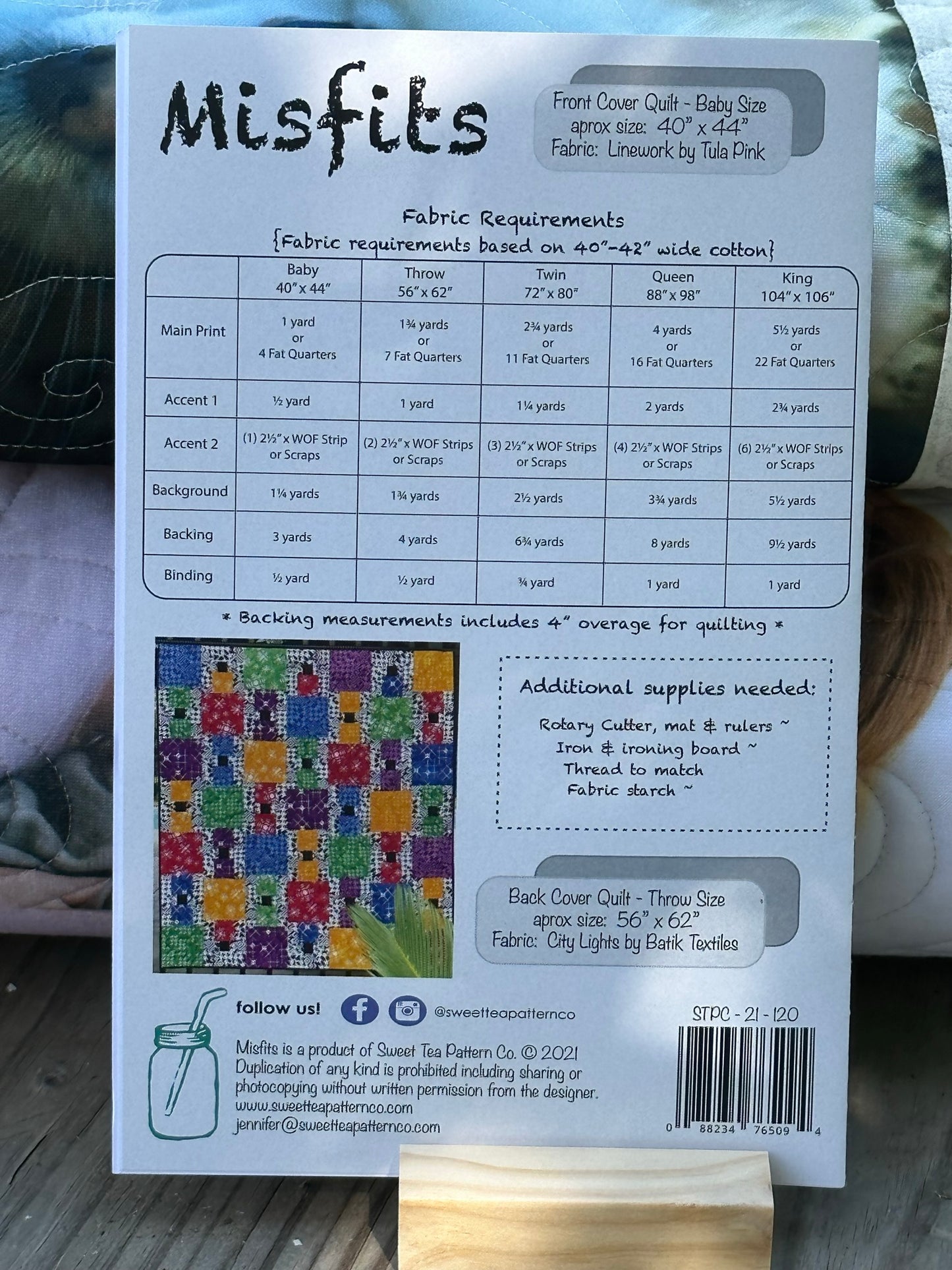 Misfits Memory Quilt Pattern - by Sweet Tea pattern co