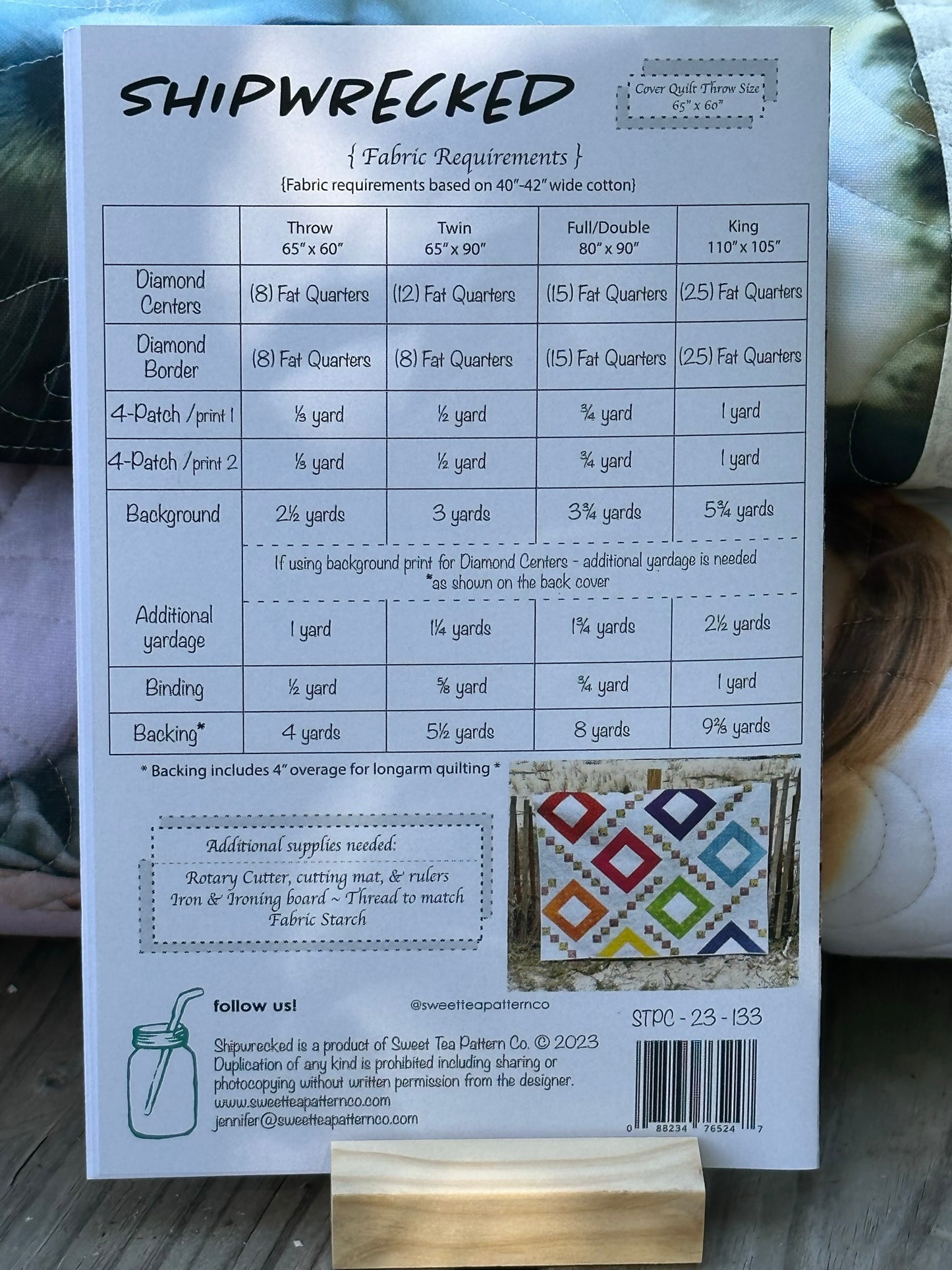 Shipwrecked Memory Quilt Pattern - by Sweet Tea pattern co