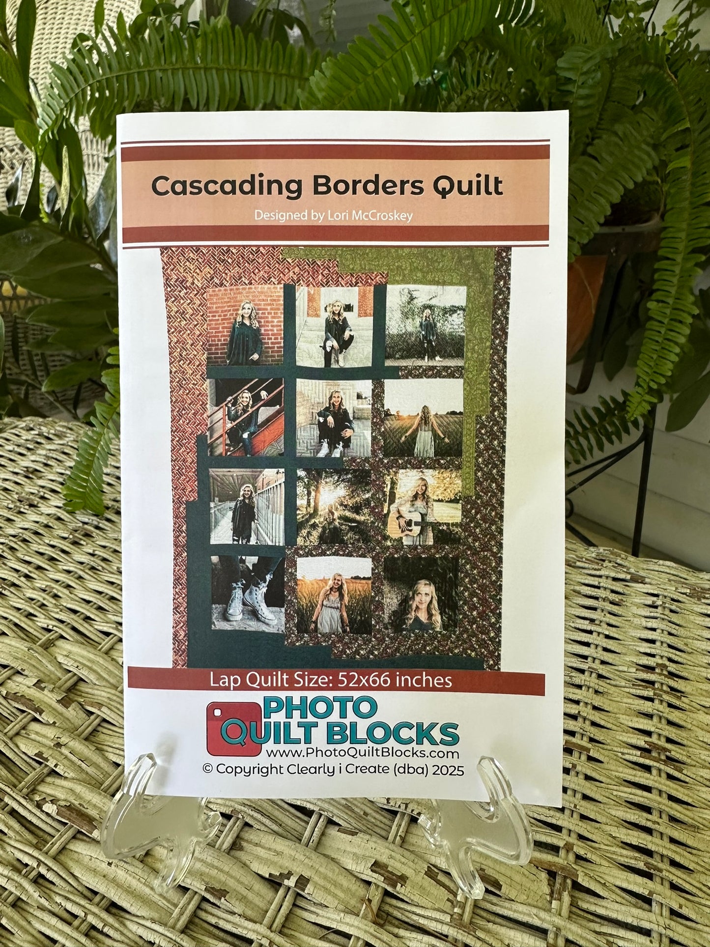 Cascading Border Quilt by Lori McCroskey, Photo Quilt Blocks - 12 inch finished photo blocks