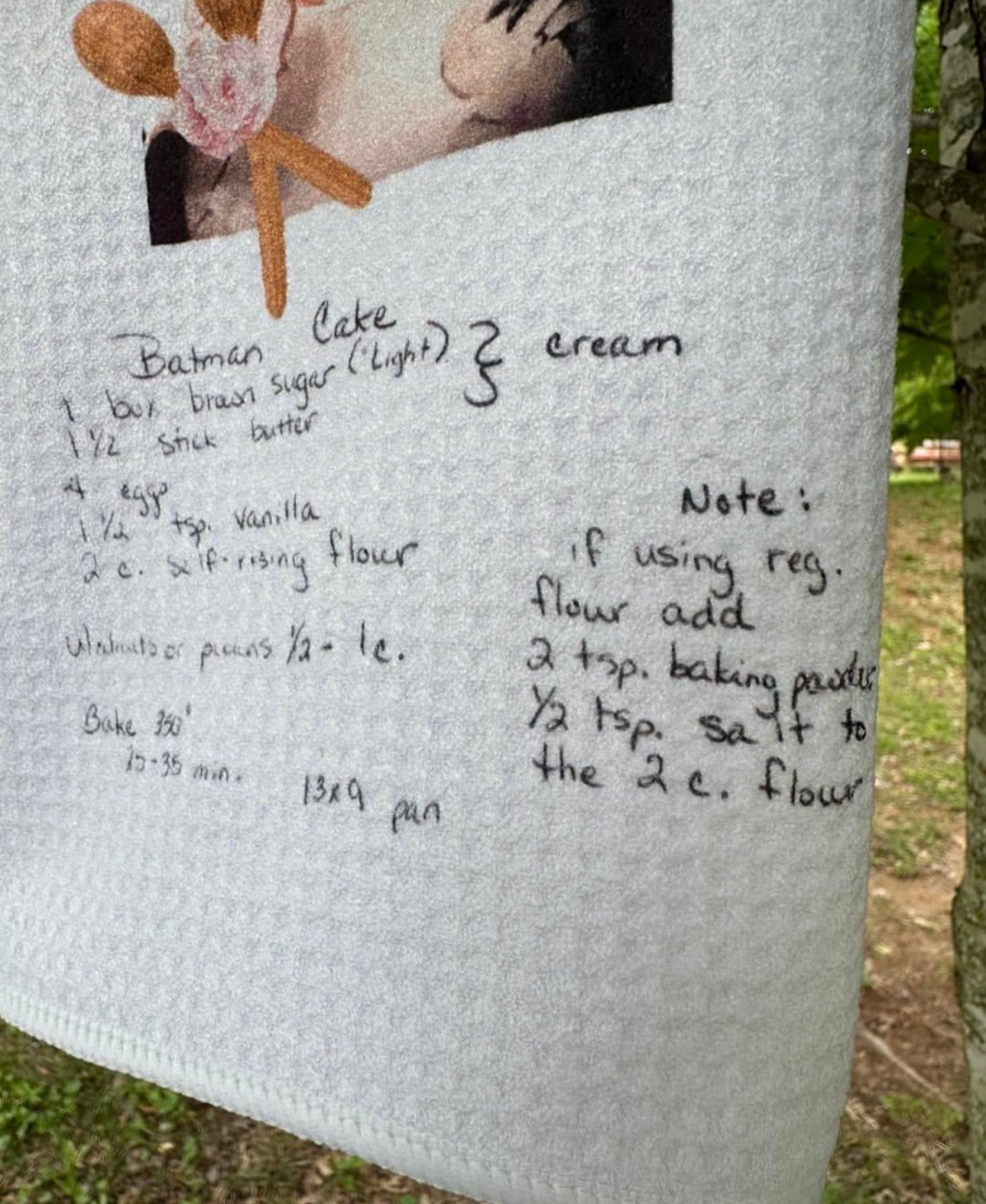 Custom Printed Towels - Print Grandma's famous recipe on a towel!