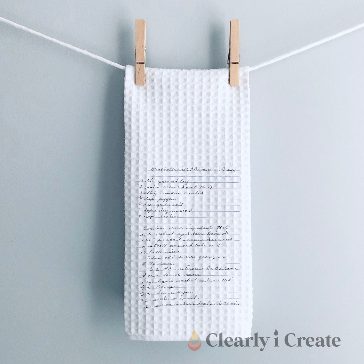 Custom Printed Towels - Print Grandma's famous recipe on a towel!