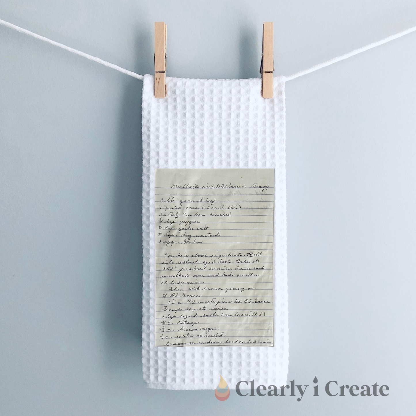 Custom Printed Towels - Print Grandma's famous recipe on a towel!