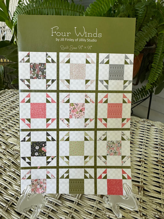 Four Winds Quilt Pattern by Jill Finley of Jillily Studio - 6x6 blocks - NEW 2025