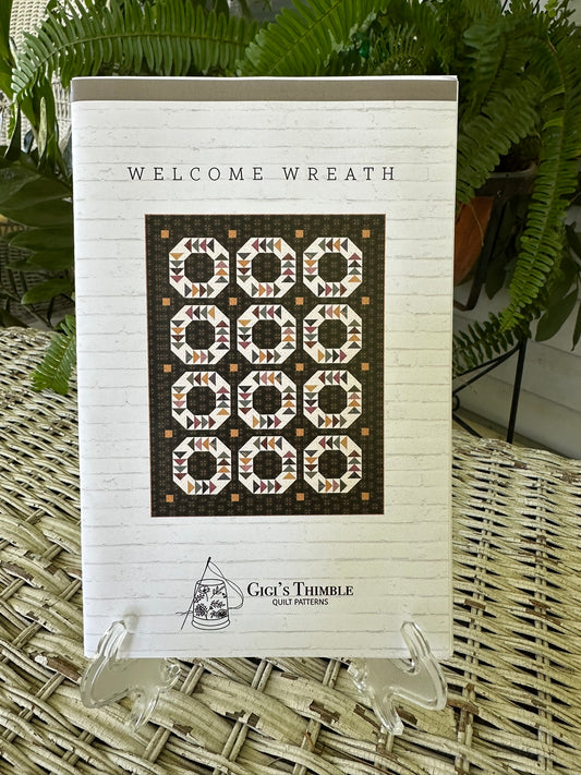 Welcome Wreath by Gigi's Thimble - 8x8 inch blocks - NEW 2025