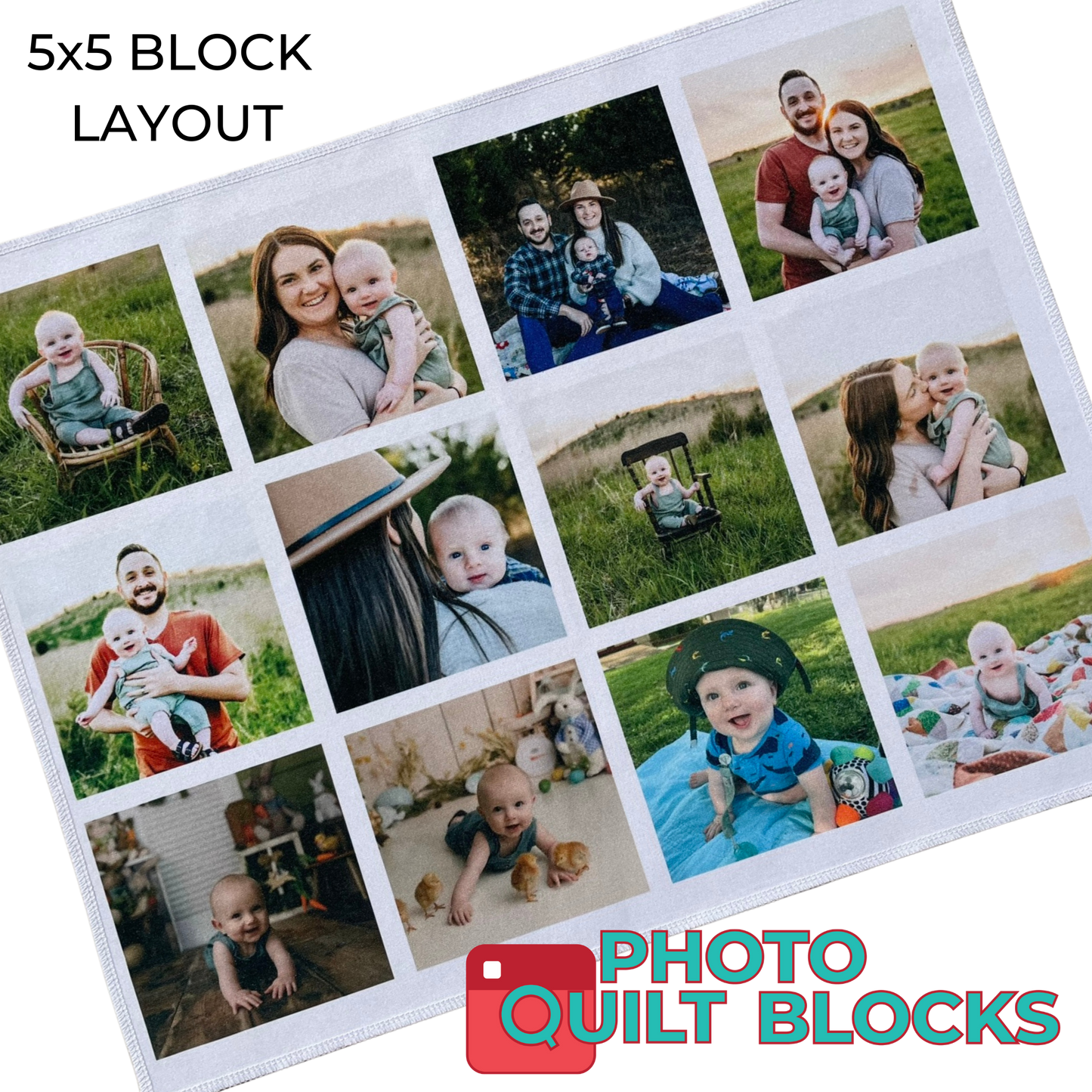 5 x 5 Fat Quarter Fabric Layouts