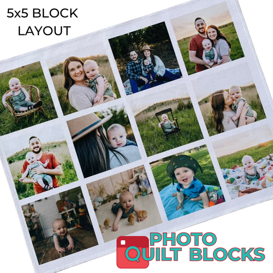 5 x 5 Fat Quarter Fabric Layouts