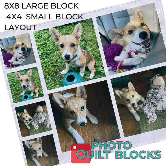 8 x 8 Fat Quarter Fabric Layouts