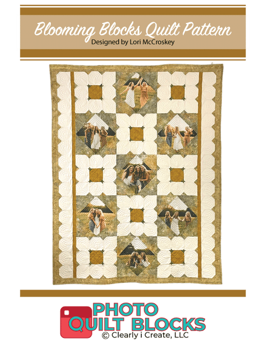 Blooming Blocks Quilt Pattern by Lori McCroskey, Photo Quilt Blocks - 8x8 finished blocks