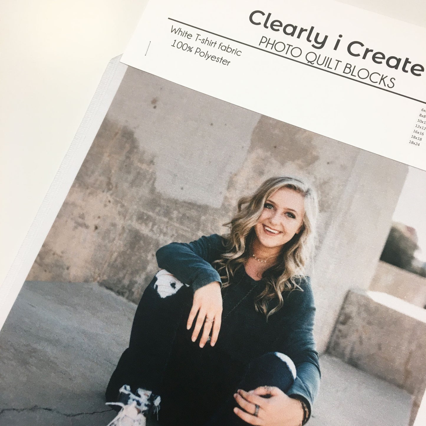Photo Quilt Block - T-shirt knit | Perfect for your t-shirt quilts