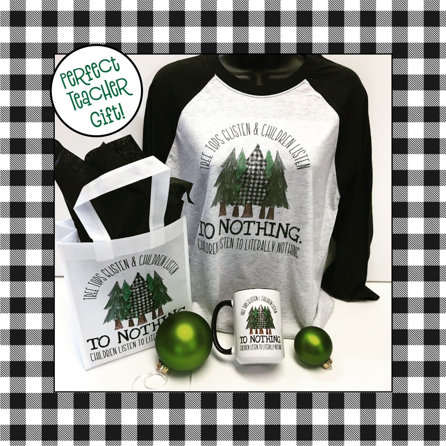 Christmas tshirt children listen to nothing mug