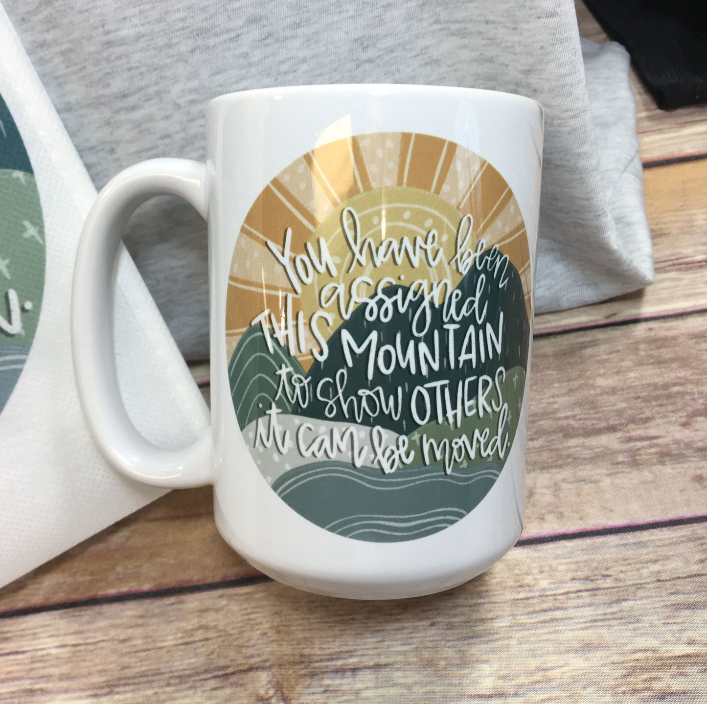 Mountain Assignment tshirt mug and gift bag! FREE SHIPPING on orders over $35!