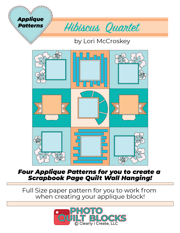 Hibiscus Quartet Pattern - It's time to Scrap-Block!