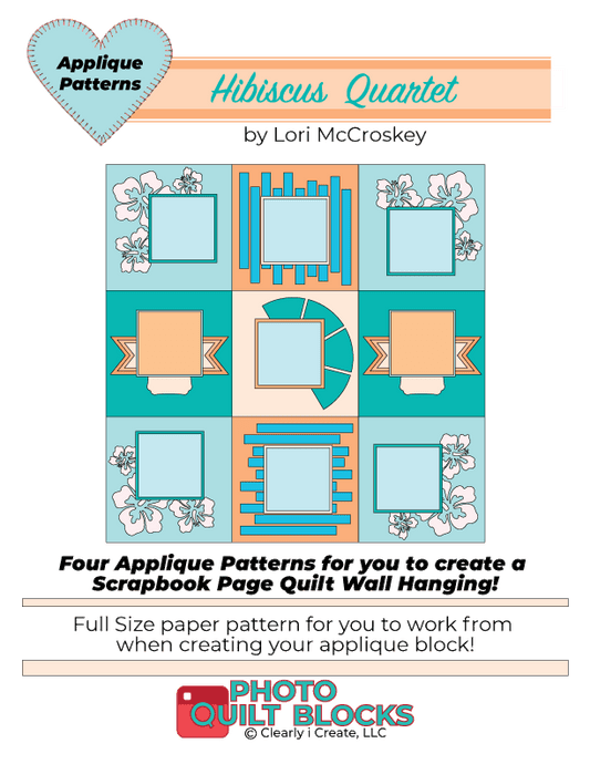 Hibiscus Quartet Pattern - It's time to Scrap-Block!