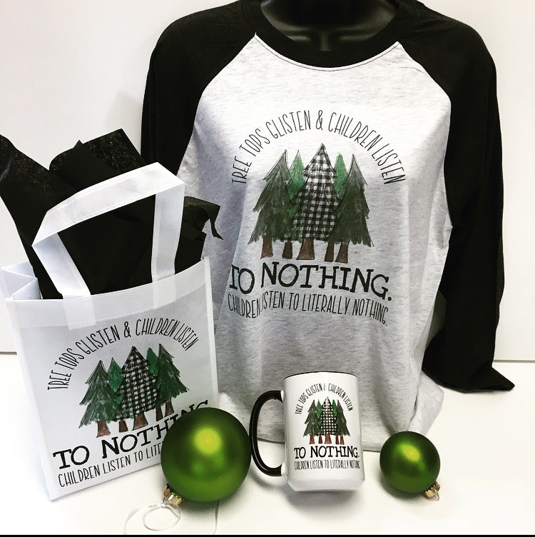 Children Listen to Nothing Tshirt, Mug, Gift Bag set - FREE SHIPPING on set