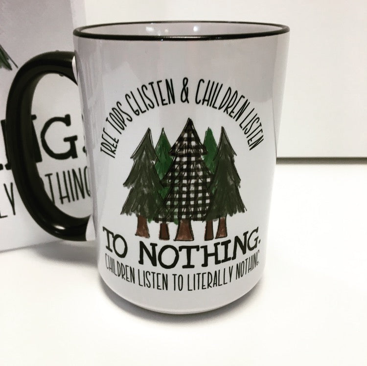 Children Listen to Nothing Tshirt, Mug, Gift Bag set - FREE SHIPPING on set