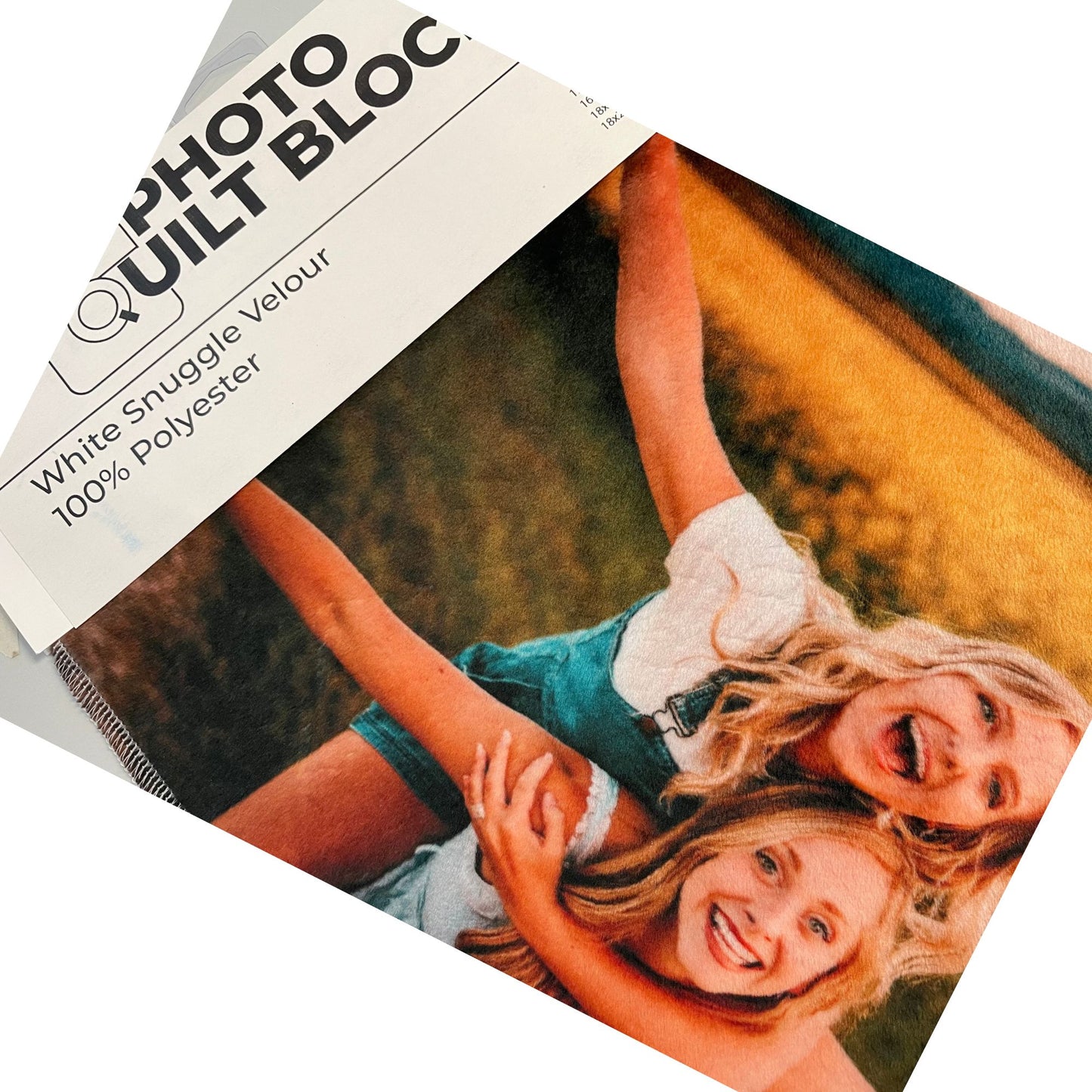 Photo Quilt Block - Snuggle Velour | Perfect for projects that need a little softness and cuddliness