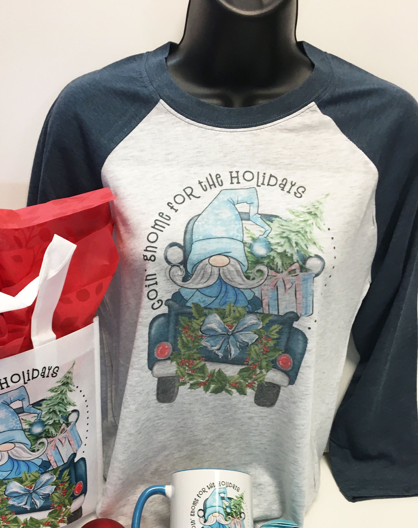 christmas gnome truck tshirt