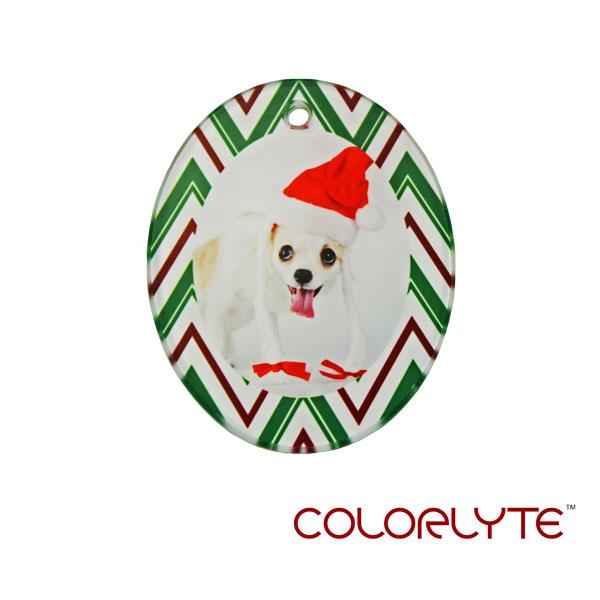 Photo Memory Christmas Ornament - Oval Glass ornament