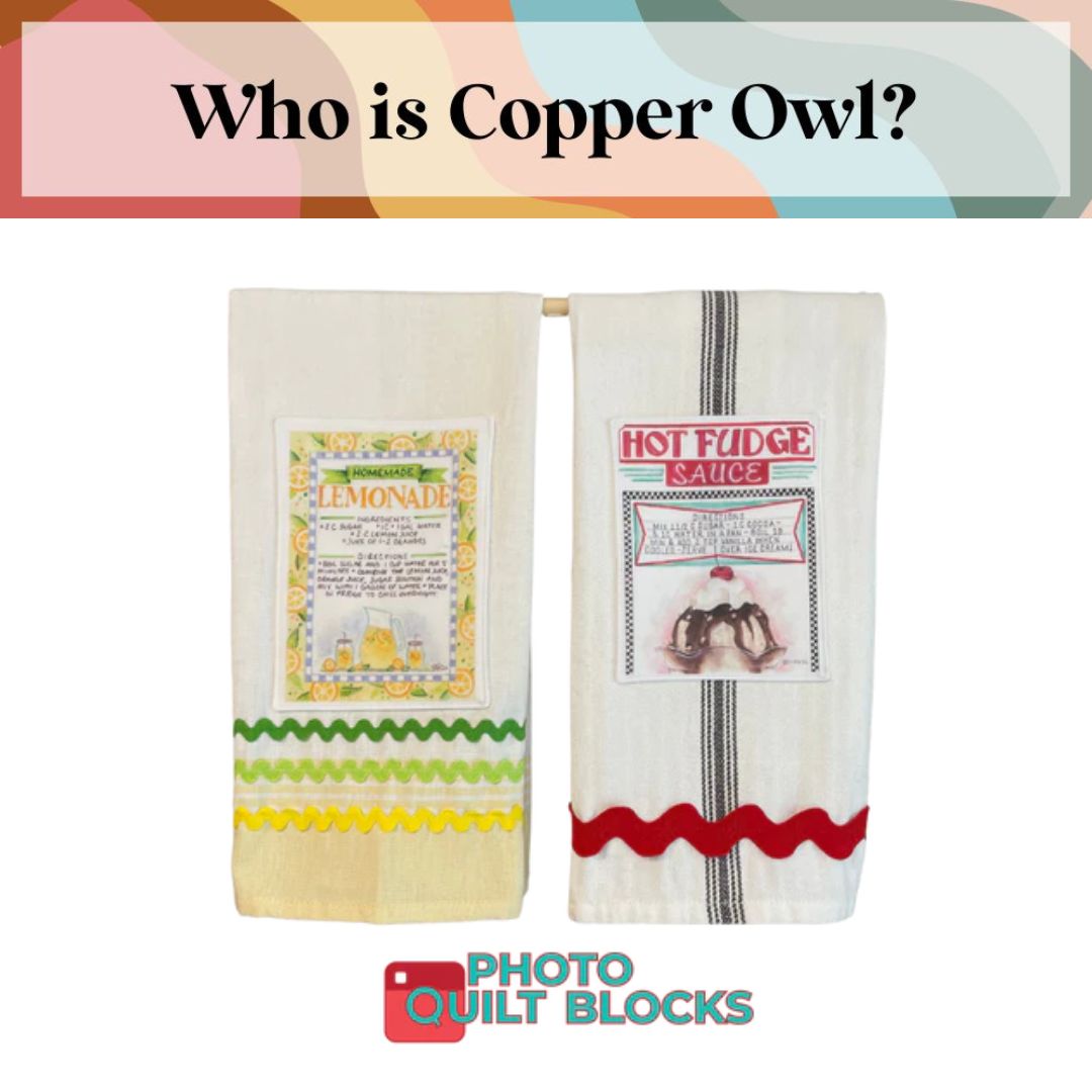 Copper Owl and Photo Quilt Blocks unite to create these Charming Recipe panels!