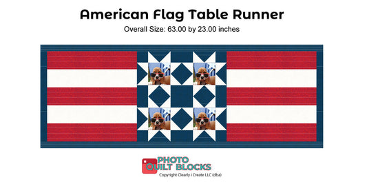 American Flag Quilt Pattern DOWNLOAD - Table Runner
