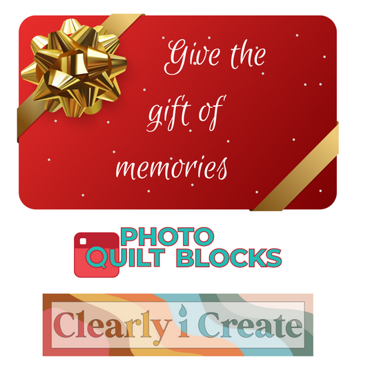Clearly I Create | Photo Quilt Blocks Gift Card - NEVER EXPIRES!