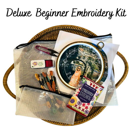 DIY Photo Embroidery Hoop -  Add Your Photo and Your Embroidery Design