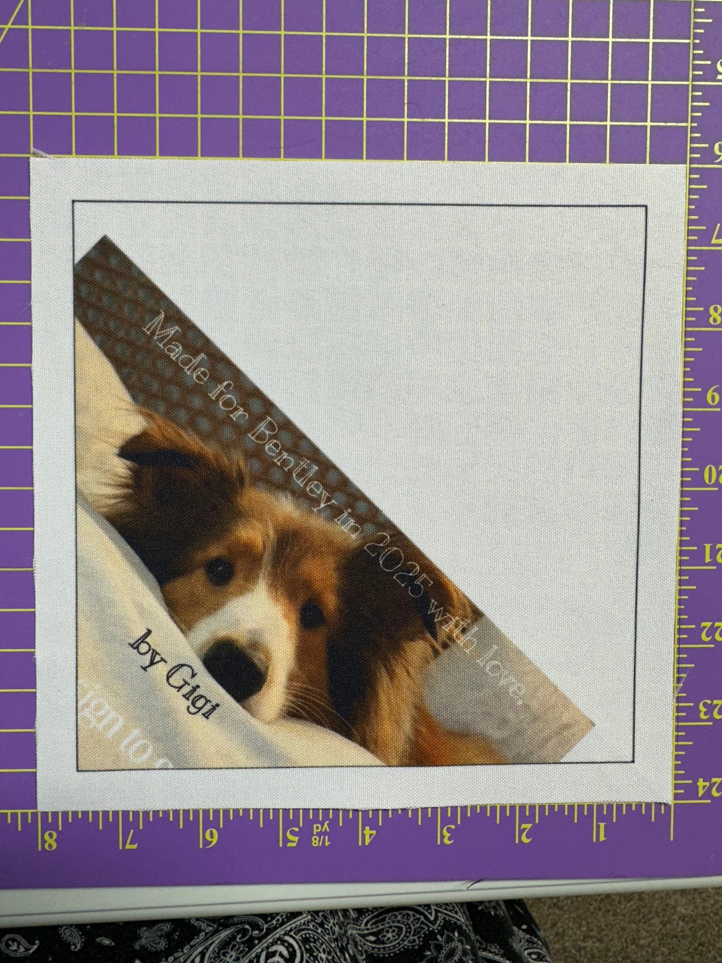 Personalized Corner Quilt Label with Photo | Custom Fabric Quilt Label | Memory Quilt Label | Sew-In Quilt Label | Wedding, Baby & Memorial Quilt