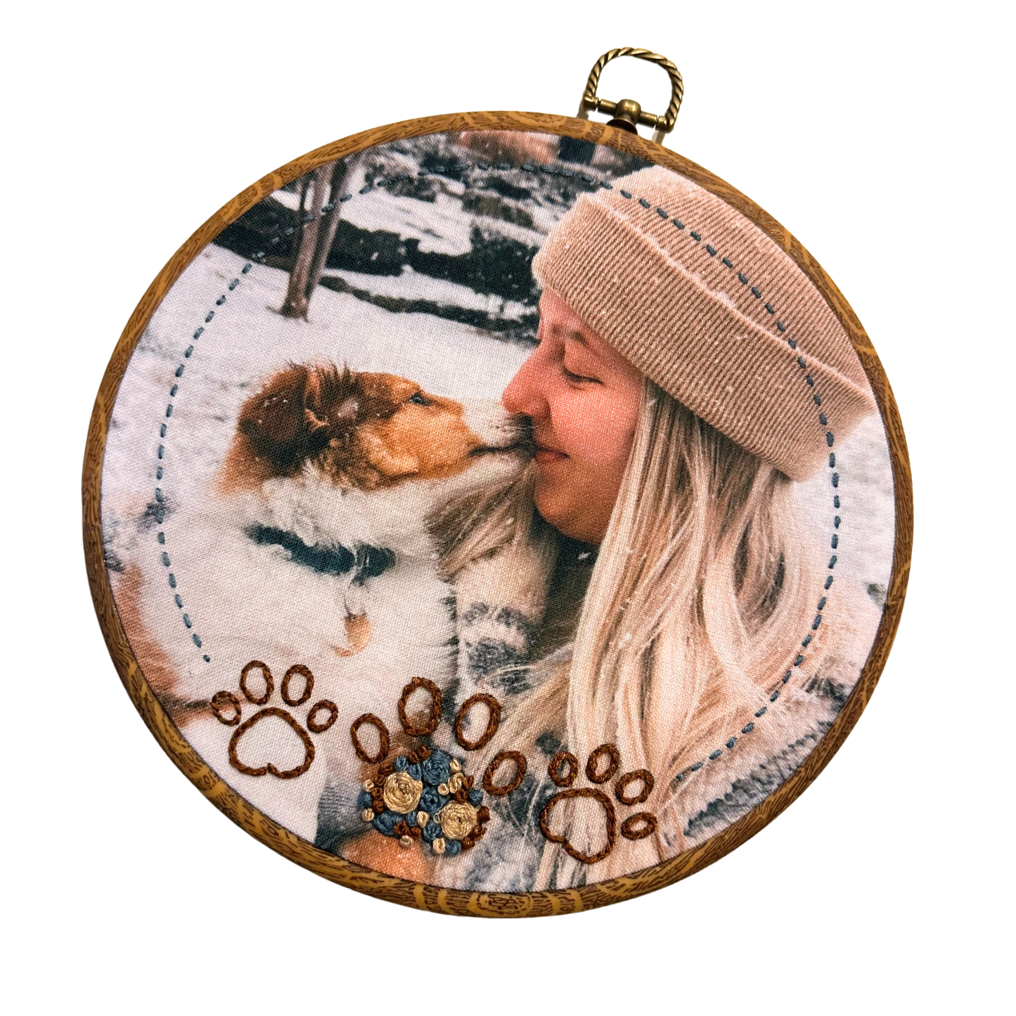 DIY Photo Embroidery Hoop -  Add Your Photo and Your Embroidery Design