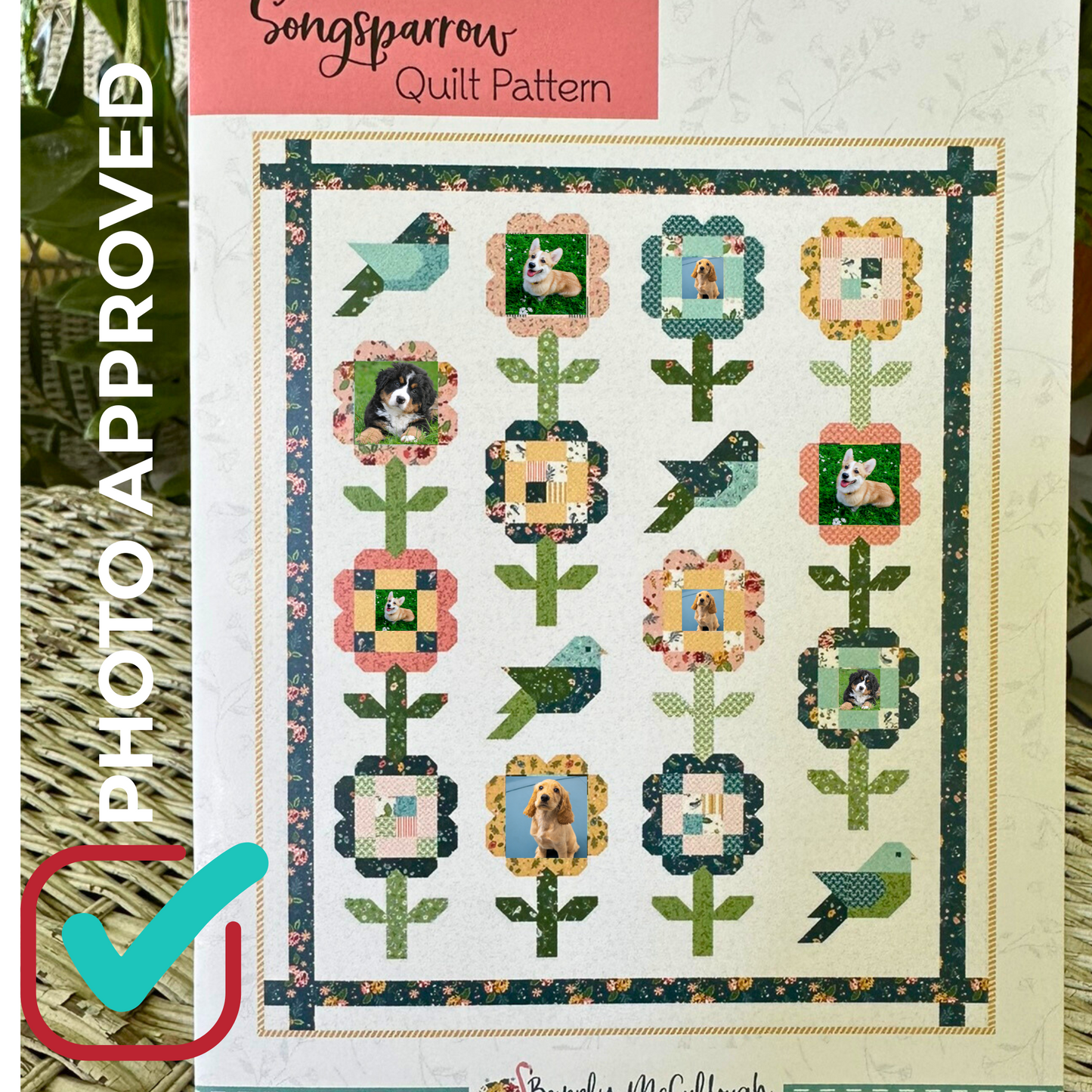 Songsparrow Quilt Pattern by Beverly McCullough - 4x4 or 8x8 inch blocks - NEW 2025