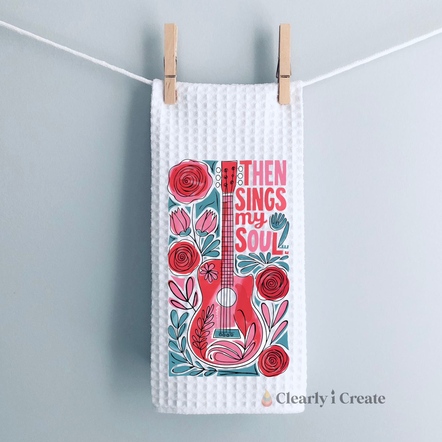 Printed Kitchen Towel - Then sings my soul