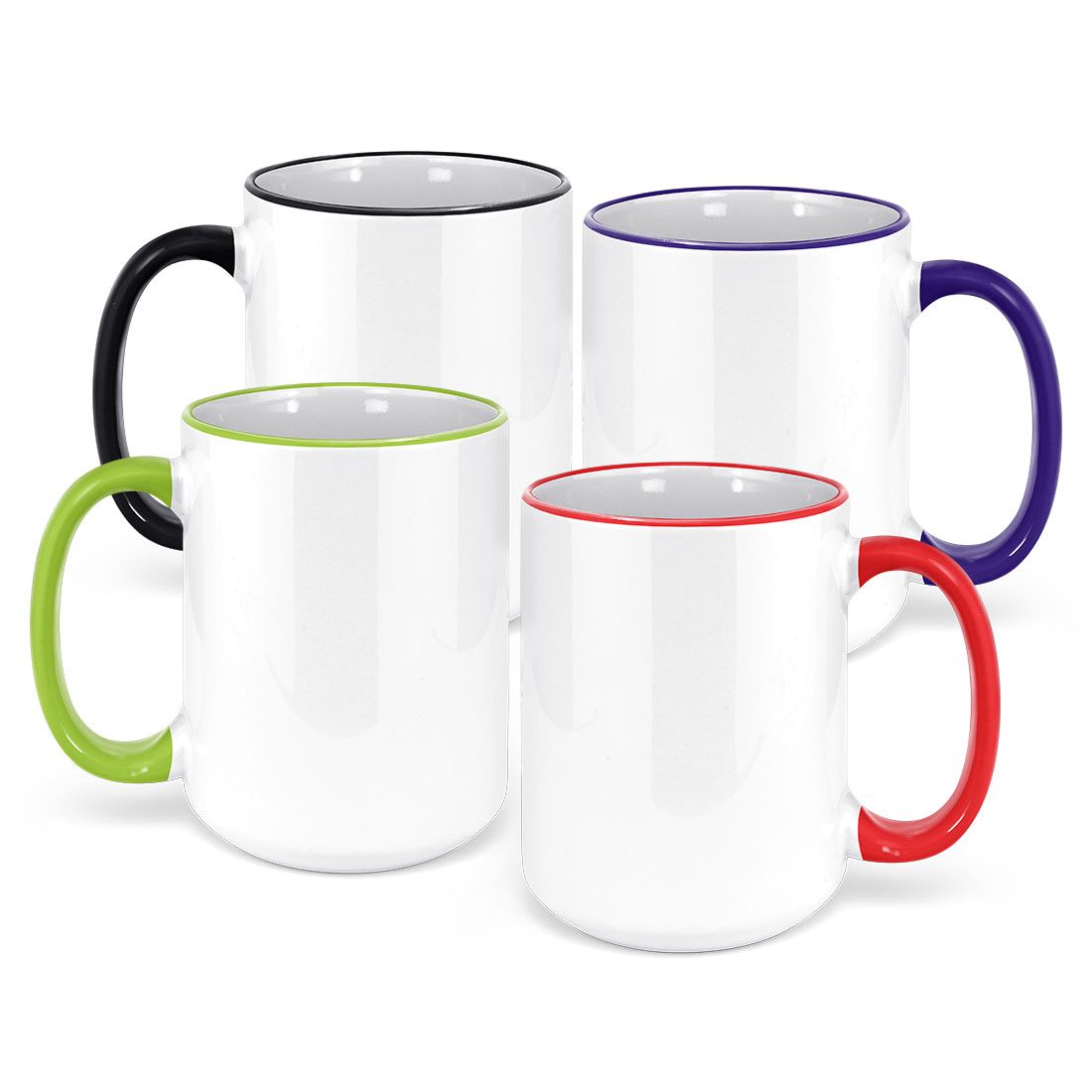 Photo Memory Mug - 15 oz with colored handles