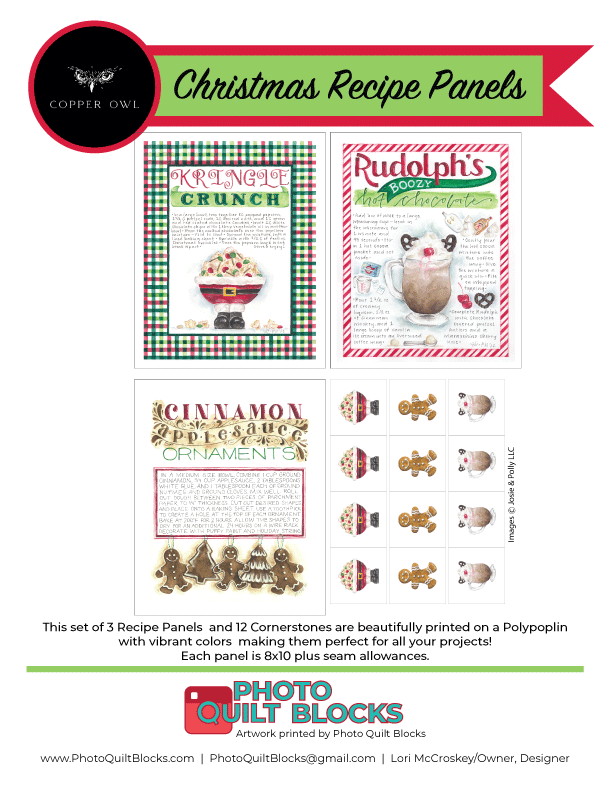 Christmas Recipe Panels by Copper Owl