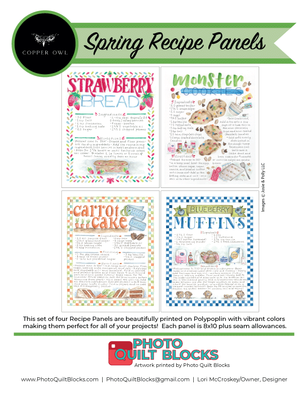 Spring Recipe Panels by Copper Owl