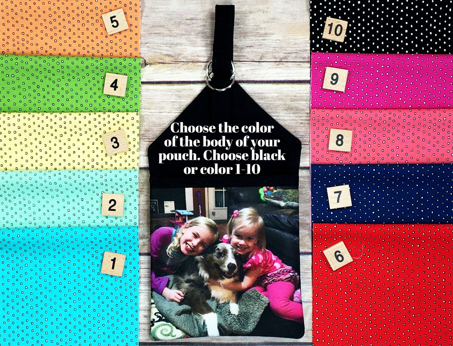 Large Cell Phone Pocket personalized with custom photo!